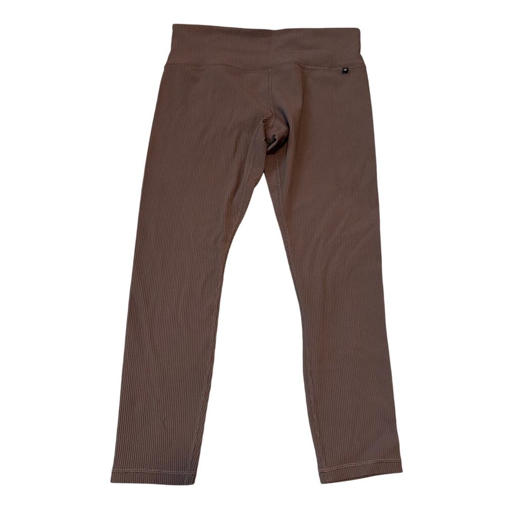Athleta Women's Keys Elation Tight size XL color Smoked Almond Brown Ribbed - Picture 2 of 8